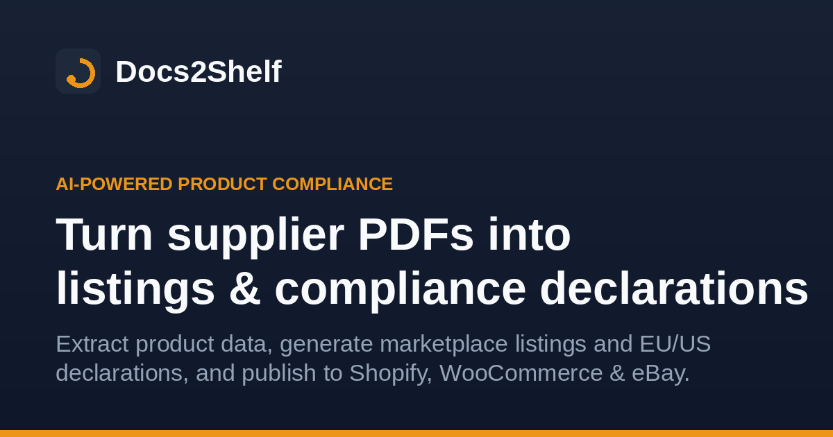I built doc2shelf to turn supplier PDFs into product listings logo